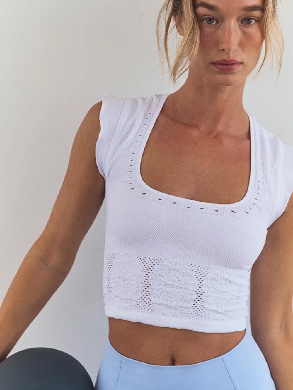 (Dirty) FP MOVEMENT BY FREE PEOPLE Women's Take Me Away Cami Size M/L In White